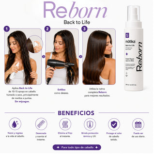 Back to Life Mist | Protector Térmico Leave In para Cabello Natural, Dañado y Teñido