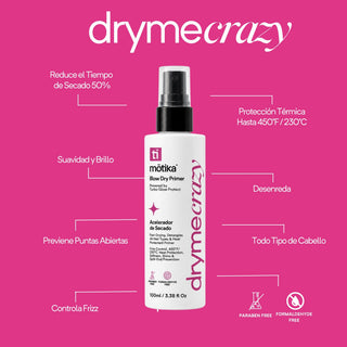 Dryme Crazy Mini Travel Size 100 ml motika  | Acelerador de Secado y Protección Térmica