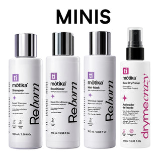 Kit Travel Size motika| Shampoo + Bonditioner + Hair Mask + Dryme Crazy 100 ml