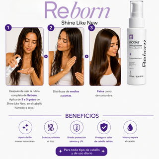 Shine Like New Serum | Protector Térmico Leave In para Cabello Natural, Dañado y Teñido